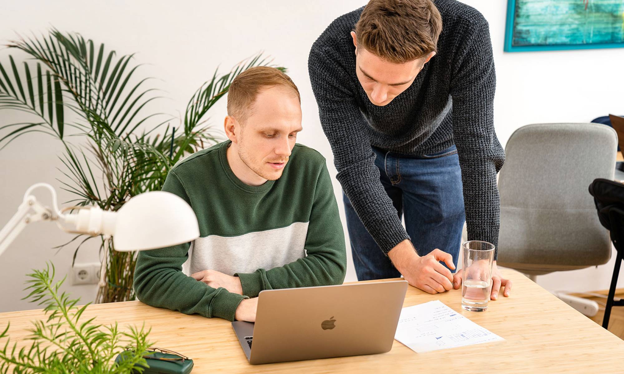 Adrian Schiegl with team member Adrian Schiegl with team member