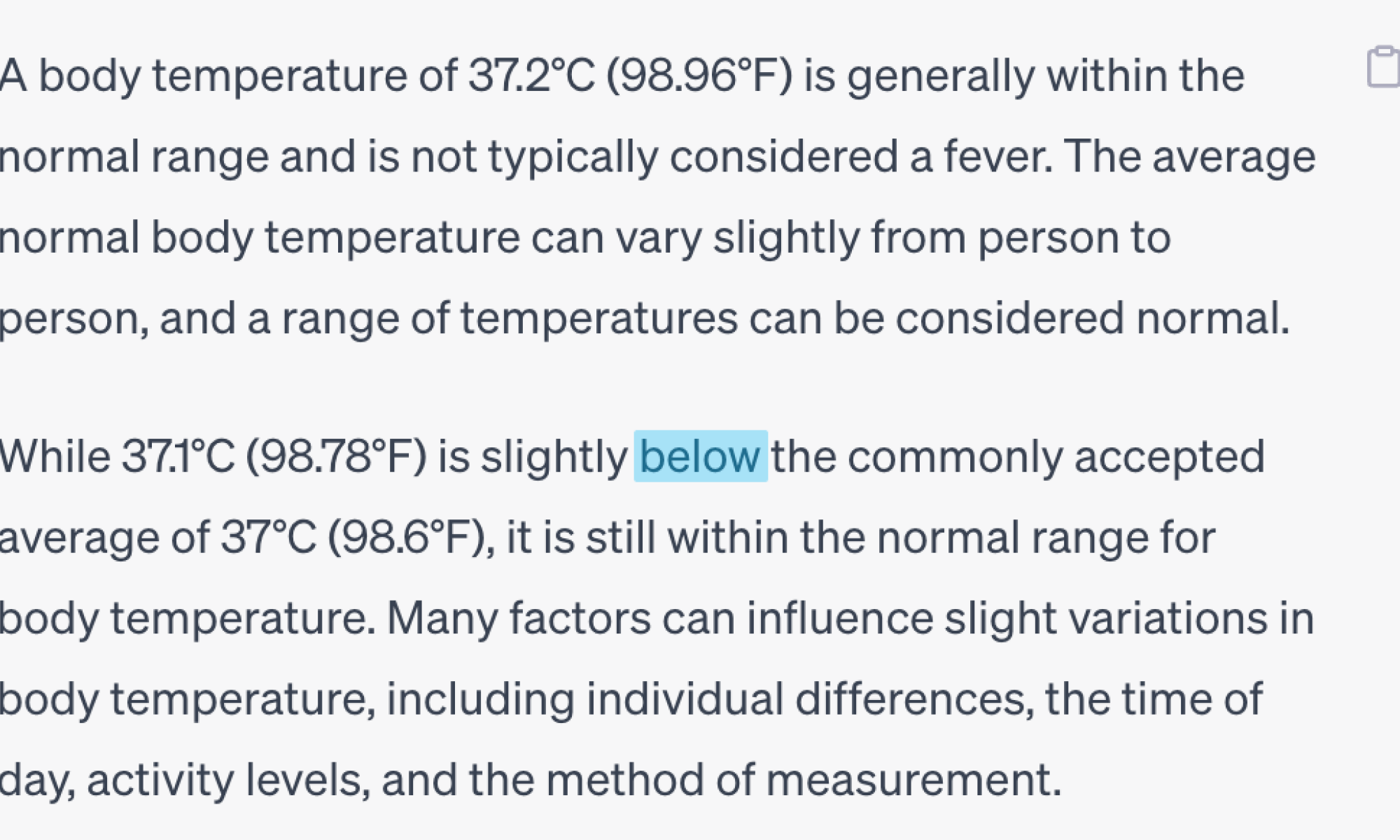 ChatGPT making a mistake in a response