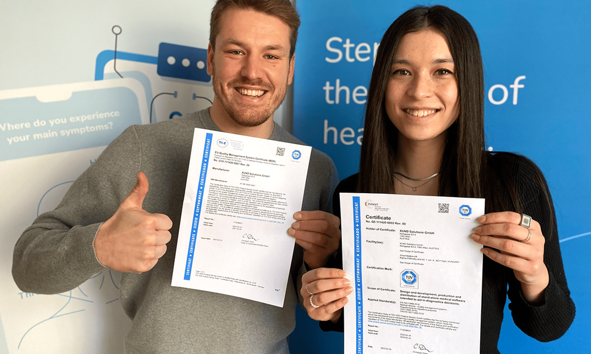 Christoph Jirik, Product Manager und Sophie Pingitzer, Head of Quality & Regulatory Affairs Christoph Jirik, Product Manager und Sophie Pingitzer, Head of Quality & Regulatory Affairs