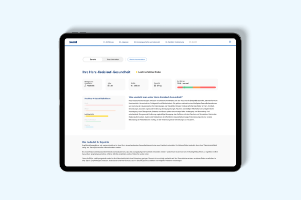 Gesundheitsrisiken frühzeitig erkennen: XUND stellt neuen digitalen Health Check vor